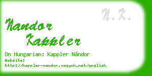 nandor kappler business card
